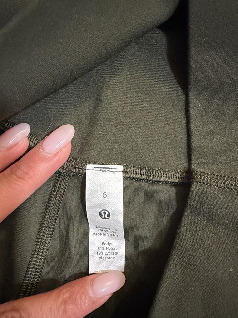 lululemon athletica High-Rise Olive 8” Bike Shorts - Picture 4 of 4